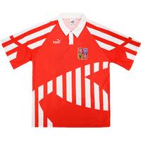 1995 Czech Republic Match Issue Home Shirt #14 (Drulák) v Holland