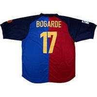 1999-00 Barcelona Match Issue Centenary Home Shirt Bogarde #17