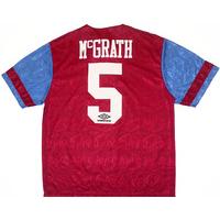 1992-93 Aston Villa Home Shirt McGrath #5 *w/Tags* XL