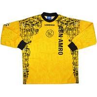 1996-97 Ajax Match Issue Champions League GK Yellow Shirt Grim #12