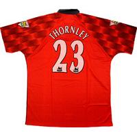 1997 98 manchester united match issue home shirt thornley 23