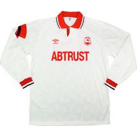 1990-92 Aberdeen Match Issue Away L/S Shirt #15