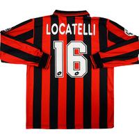 1996 97 ac milan match issue home ls shirt locatelli 16