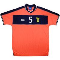 1999 scotland match issue away shirt 5 hendry