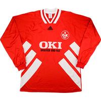 1994-95 Kaiserslautern Match Issue Home L/S Shirt #18