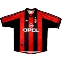 1998 00 ac milan home shirt very good l