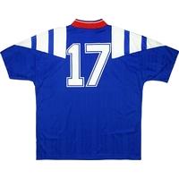 1993-94 Rangers Match Issue Champions League Home Shirt #17 (v Levski)