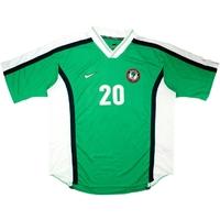 1998 nigeria match worn home shirt 20 ikpeba v holland