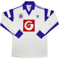 1991 92 anderlecht match worn european cup home ls shirt 9 bosman