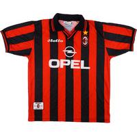 1997 98 ac milan home shirt very good xl