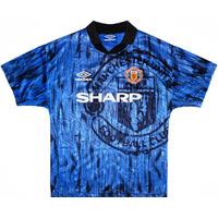 1992-93 Manchester United Away Shirt (Very Good) L.Boys