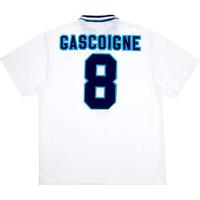 1995-97 England Home Shirt Gascoigne #8 (Excellent) L