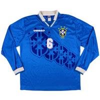 1994-97 Brazil Match Issue Away L/S Shirt #6