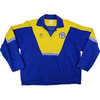 1990 91 leeds united umbro drill top excellent xl