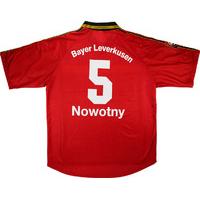 1998-00 Bayer Leverkusen Match Issue Home Shirt Nowotny #5