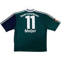 1997-98 Bayer Leverkusen Match Worn Away Shirt Meijer #11 (v Stuttgart)