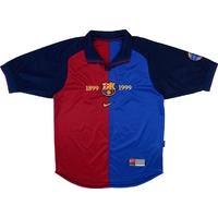 1999-00 Barcelona Centenary Home Shirt (Good) M