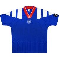 1992 93 rangers match issue champions league home shirt 11