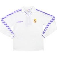 1989 90 real madrid match issue home ls shirt 4