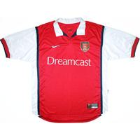 1999 00 arsenal home shirt excellent xl