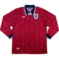 1994-95 England Player Issue Away L/S Shirt XL