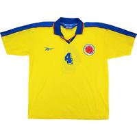 1998 Colombia Match Worn Home Shirt #4 (Santa) v Germany