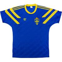 1992 Sweden U-21 Match Worn Away Shirt #6 (v Holland)