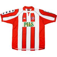 1998 00 red star belgrade home basic shirt mint xl