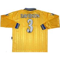 1998-99 Blackburn Match Worn Away L/S Shirt Davidson #3