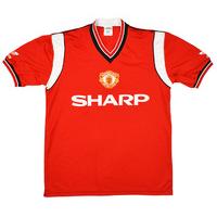 1984 86 manchester united home shirt very good s