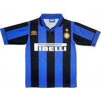 1995-96 Inter Milan Home Shirt L.Boys