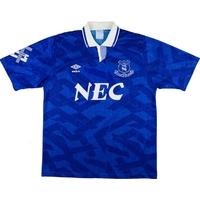 1991 93 everton home shirt xl