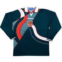 1995-96 Wales Match Issue \'Signed\' Away L/S Shirt #15