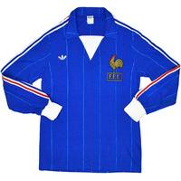 1984 France U-21 Match Worn Home L/S Shirt #11 (v Holland)