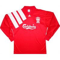 1992-93 Liverpool Player Issue Centenary Home L/S Shirt (Very Good) XL