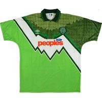 1991-92 Celtic Away Shirt (Excellent) L