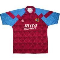 1990-92 Aston Villa Home Shirt (Good) L