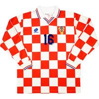 1996 Croatia Match Worn Home L/S Shirt #16 (Pami?) v England