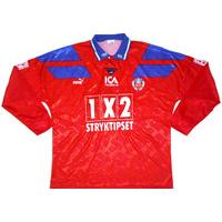 1992-93 Helsingborgs Match Issue Home L/S Shirt #4