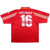 1998-99 Benfica Match Worn Home Shirt Scott Minto #16 (v Newcastle)