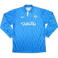 1992-93 Napoli Match Worn Home L/S Shirt #4 (Crippa) v Juventus