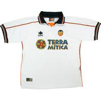 1999-00 Valencia Match Issue Home Shirt #24 (Fagiani)