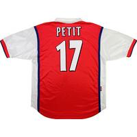 1998 99 arsenal home shirt petit 17 very good l