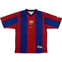 1998-00 Barcelona Home Basic Shirt (Excellent) L