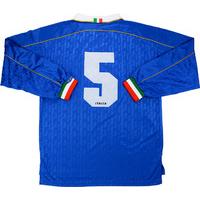 1994-96 Italy Match Issue Home L/S Shirt #5 (Costacurta)