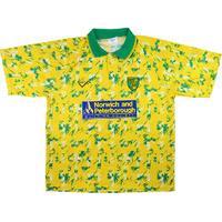 1992-93 Norwich Home Shirt (Excellent) XXL