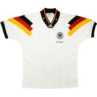1992 germany match worn home shirt 5 binz v nireland