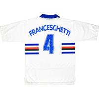 1996-97 Sampdoria Away Shirt Franceschetti #4 (Excellent) XL