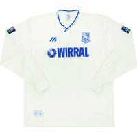 1997 99 tranmere rovers match worn home ls shirt 9 kelly