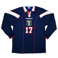 1996-98 Scotland Match Worn Home L/S Shirt #17